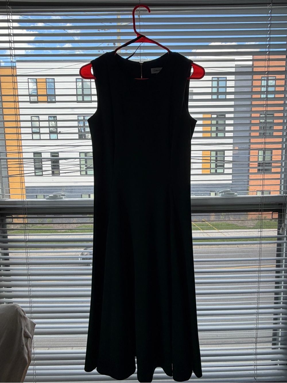 Calvin Klein: Classic Black Sleeveless A-Line Dress